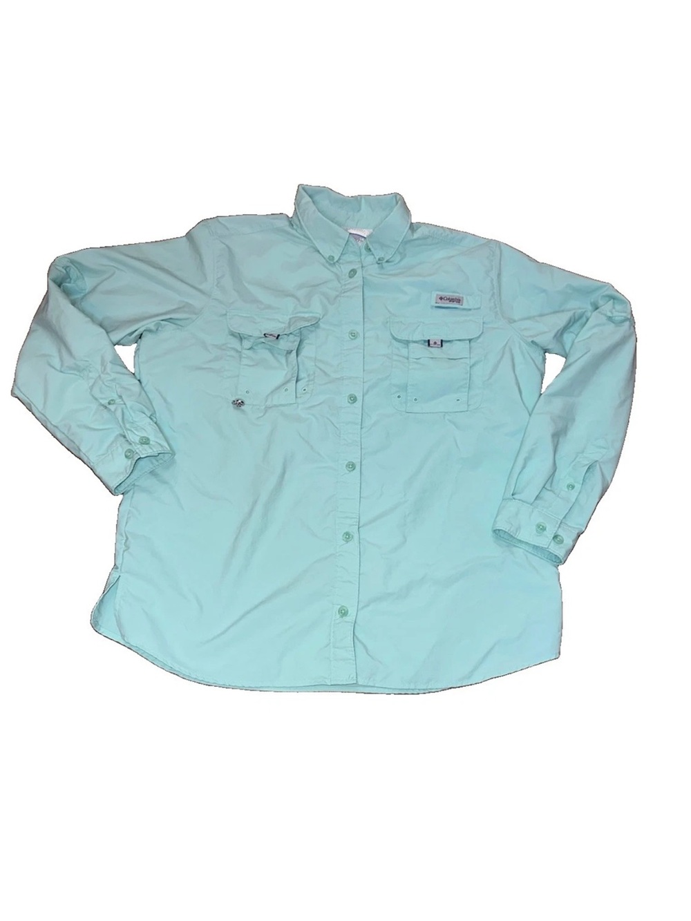Columbia Women’s L/G PFG Bahama II Gulf Stream Long Sleeve Button Fishing Shirt